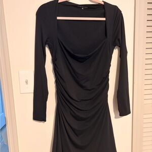 Abercrombie & Fitch Black square neck fitted Dress